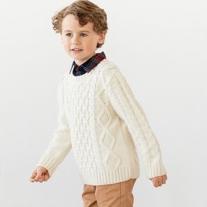 NWT Hanna Andersson Cable Knit Sweater Sz 3T